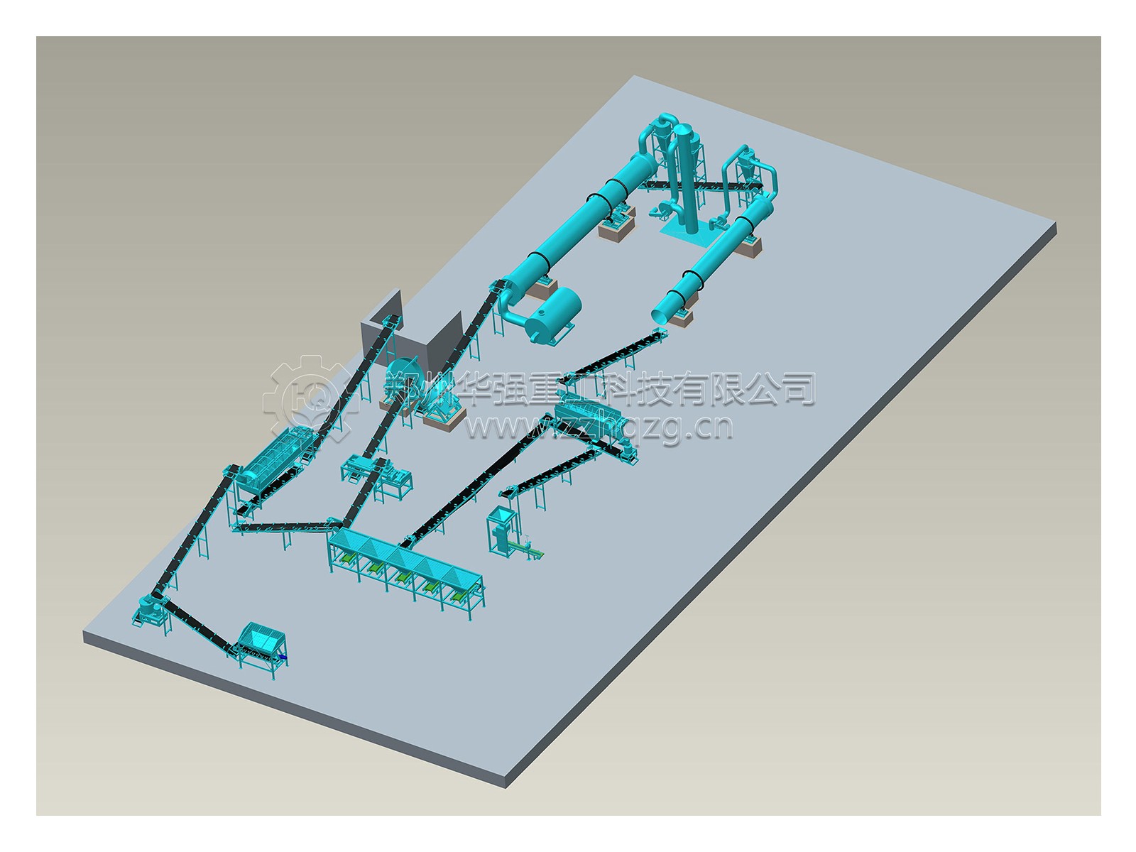 復(fù)合肥圓盤造粒生產(chǎn)現(xiàn)場(chǎng)