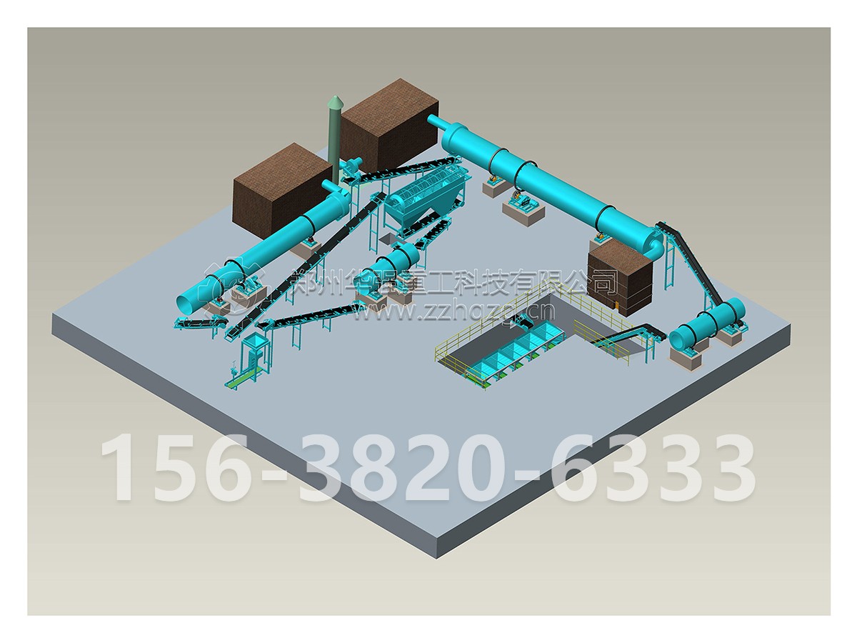 生物有機(jī)肥造粒加拋光整形現(xiàn)場(chǎng)